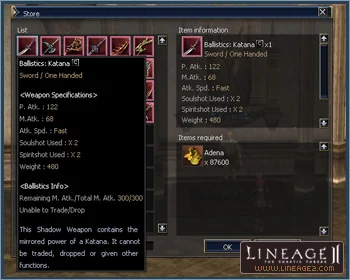 Shadow Weapons